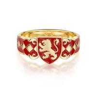 GNOCE Ring Harry Potter Gryffindor,Slytherin,Hufflepuff,Ravenclaw Bandring Schmuck 925 Sterling Silber Geschenk Für Fans zum Weihnachten Valentinstag (Gryffindor, 6)