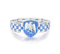 GNOCE Ring Harry Potter Gryffindor,Slytherin,Hufflepuff,Ravenclaw Bandring Schmuck 925 Sterling Silber Geschenk Für Fans zum Weihnachten Valentinstag (Ravenclaw, 8)