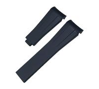 GNUFOPI Kompatibel mit Rolex 19 mm 20 mm 21 mm 22 mm Black Water Ghost Kautschukarmband GMT Submariner Daytona Yacht-Master Explorer Silikon-Uhrenarmbänder(Black,20mm)