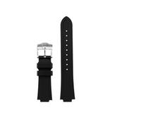 GNUFOPI Kompatibel mit Tudor Pelagos 25500 25600, wasserdichtem Gummi-Armband, 22-12 mm, konvex, weiches Silikon-Uhrenarmband, Herren-Stahlschnalle, Zubehör(Black Silver pin)