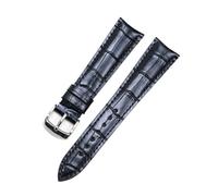 GNUFOPI Kompatibel mit Ulysse Nardin Classico 8152-111LE-9E-TIGER Top Layer Leder Uhrenzubehör Armbänder Herren Armbänder(Black)