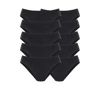 Bikinislip PETITE FLEUR, Damen, Gr. 36/38, schwarz, Single Jersey, Obermaterial: 95% Baumwolle, 5% Elasthan, unifarben, körpernah, Unterhosen, aus elastischer Baumwolle, Topseller (753135-36) schwarz