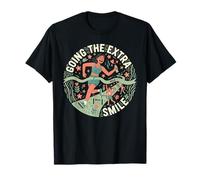 Go The Extra Smile Motivationsläufer-Design T-Shirt