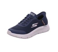 Slip-On Sneaker SKECHERS "Go Walk Flex-Hands Up" Gr. 42, blau (navy) Herren Schuhe Stoffschuhe mit praktischem Gummizug (70296603-42)