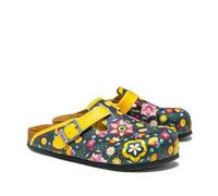 GOBY Clogs Hausschuhe Damen | Handgefertigte Premium Clogs mit Buntem Print - Bequeme & leichte Pantoletten Damen aus hochwertigem Imitationsleder mit Eva-Sohle