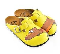 GOBY Clogs Hausschuhe Damen | Handgefertigte Premium Clogs mit Buntem Print - Bequeme & leichte Pantoletten Damen aus hochwertigem Imitationsleder mit Eva-Sohle