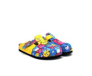 GOBY Clogs Hausschuhe Damen | Handgefertigte Premium Clogs mit Buntem Print - Bequeme & leichte Pantoletten Damen aus hochwertigem Imitationsleder mit Eva-Sohle