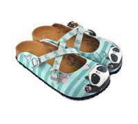 GOBY Clogs Schuhe für Damen - Handgefertigte Premiumqualität - Mädchen- und Damenschuhe für den Alltag - Farbiger Druck - Bequem & Langlebig - EVA-Sohle - Niedlicher Panda