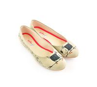 Goby Leder-Ballerinas in Beige - Größe 41 | Damen Ballerinas