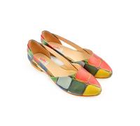 Goby Leder-Ballerinas in Bunt - Größe 38 | Damen Ballerinas