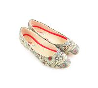 Goby Leder-Ballerinas in Bunt - Größe 41 | Damen Ballerinas