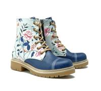 GOBY Long Boots Stiefeletten Damen mit Print | Handgefertigte Stiefel aus veganem Leder - Komfortabel, Nachhaltig & Stylisch - Einzigartiges Design für Alltag & Freizeit