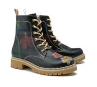 GOBY Long Boots Stiefeletten Damen mit Print | Handgefertigte Stiefel aus veganem Leder - Komfortabel, Nachhaltig & Stylisch - Einzigartiges Design für Alltag & Freizeit
