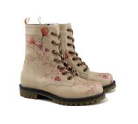 GOBY Long Boots Stiefeletten Damen mit Print | Handgefertigte Stiefel aus veganem Leder - Komfortabel, Nachhaltig & Stylisch - Einzigartiges Design für Alltag & Freizeit