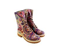 GOBY Long High Boots Stiefeletten Damen mit Print | Handgefertigte Stiefel aus veganem Leder - Komfortabel, Nachhaltig & Stylisch - Einzigartiges Design für Alltag & Freizeit