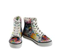 GOBY Sneaker Boots - Handgefertigte Vegane Damenstiefeletten mit Print - Bequem - Langlebig mit Mehrfarbigem Finish - Outdoor-Beständigkeit Mode-Stiefelette