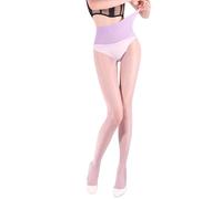 GOCBOBO Nahtlose Strumpfhose Damen 5 Denier Strumpfhose Glänzend Sexy Durchsichtige Strumpfhosen Ohne Naht Lila
