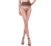 GOCBOBO Transparente Strumpfhosen Damen 1 Denier Sexy Nahtlose Strumpfhose Ohne Naht Braun
