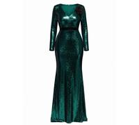 Goddiva Maxikleid Damen grün, 36