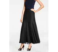 Godetrock HEINE, Damen, Gr. 46, schwarz, 100% Polyester, unifarben, lang, Röcke Godetrock (91038928-46) schwarz