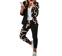 Godoboo Damen Business Anzug Set Hosenanzug Blazer Hose Zweiteiler Slimfit Streetwear Damen Anzug Damenanzug Mode 2 Stück Set