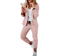 Godoboo Damen Business Anzug Set Hosenanzug Blazer Hose Zweiteiler Slimfit Streetwear Damen Anzug Damenanzug Mode 2 Stück Set