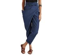 Godoboo Damen Jogginghose 7/8 Strand Hose Haremshose Baggy Casual Haremshose Lange Hose Pumphose Elegant Hose mit Weitem Bein