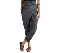 Godoboo Damen Jogginghose 7/8 Strand Hose Haremshose Baggy Casual Haremshose Lange Hose Pumphose Elegant Hose mit Weitem Bein