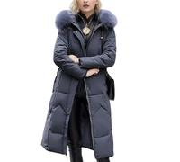 Godoboo Damen Wintermantel Parka Mantel Damen Wintermantel Steppmantel Oversized Damen Mantel Warmer Winter Steppmantel Lang Übergangsjacke Winterjacke
