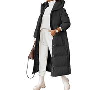 Godoboo Damen Wintermantel Parka Mantel Damen Wintermantel Steppmantel Oversized Damen Mantel Warmer Winter Steppmantel Lang Übergangsjacke Winterjacke