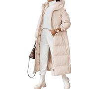 Godoboo Damen Wintermantel Parka Mantel Damen Wintermantel Steppmantel Oversized Damen Mantel Warmer Winter Steppmantel Lang Übergangsjacke Winterjacke