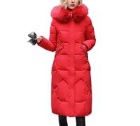 Godoboo Damen Wintermantel Parka Mantel Damen Wintermantel Steppmantel Oversized Damen Mantel Warmer Winter Steppmantel Lang Übergangsjacke Winterjacke