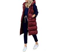 Godoboo Daunenweste Damen Warm Westen Winter Daunenweste Frauen Lang Ultraleicht Ente Daunen Ärmellos Beige Einfarbig Warme Weste Jacke Gilet Für Damen Mädchen Winter Outdoor