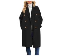 Godoboo Herbst Mantel Damen Elegant Herbstjacken Wollmantel Steppmantel Business Trenchcoat Warmer Mantel für und Winter Revers Trench Coat Herbstmantel