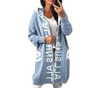 Godoboo Strickjacke Damen Lang Cardigan Kapuzenpullover Oversize Winter Grobstrickjacke Frühling Herbst Outerwear ÜBergangsjacke Wintermäntel Lose