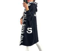 Godoboo Strickjacke Damen Lang Cardigan Kapuzenpullover Oversize Winter Grobstrickjacke Frühling Herbst Outerwear ÜBergangsjacke Wintermäntel Lose