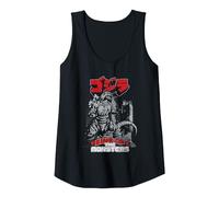 Godzilla Kanji King of The Monsters Kaiju Tank Top, Damen, Schwarz, L