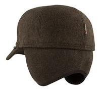 Göttmann Monaco Gore-Tex Baseballcap mit Ohrenklappen aus Wolle - Oliv (75) - 58 cm