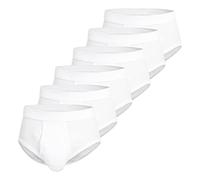 Götzburg 6er Pack Herren Classics Doppelripp Slips mit Eingriff und Weichbund aus 100% natürlicher Baumwolle 5