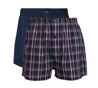 Götzburg Herren Boxershorts Web - Shorts 742597-5100, 2er Pack, Kariert, Gr. Large (Herstellergröße:L/6), Blau (Blue-Dark-Check 634)