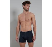 Götzburg Herren Boxershorts, 3 Stück, mit Eingriff, Geringelt, weich, etwas Bein (XXL / (8), Navy/fein Geringelt)