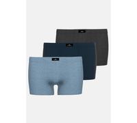 götzburg bodywear - GÖTZBURG Herren Pants uni 3er Pack blau-dunkel-melange - Gr. - 8