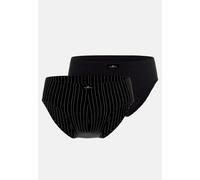 götzburg bodywear - GÖTZBURG Herren Sport-Slip längsgestreift 2er Pack black - Gr. - 6