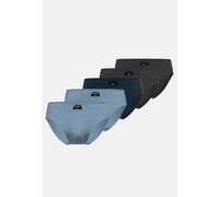 götzburg bodywear - GÖTZBURG Herren Sport-Slip uni 5er Pack blau-dunkel-melange - Gr. - 6