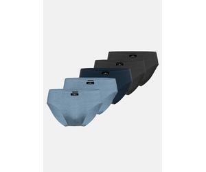götzburg bodywear - GÖTZBURG Herren Sport-Slip uni 5er Pack blau-dunkel-melange - Gr. - 6