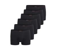 Götzburg Boxershorts Herren 6er Pack Unterhosen, Männer Unterwäsche aus hochwertiger Baumwolle (7, schwarz-dunkel-Uni)