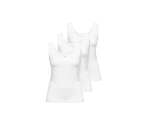 Götzburg Damen 3er Pack Basic Baumwoll-Top, Unterhemd, Achselhemd mit Breiten Trägern & Rundhalsausschnitt 44
