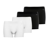 GÖTZBURG Herren Boxershorts, 4er Pack - X-lastic, Unterwäsche, Unterhosen, Logo, einfarbig Weiß/Schwarz M
