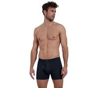 Götzburg Herren Boxershorts, 3 Stück, mit Eingriff, Geringelt, weich, etwas Bein (XXL / (8), Navy/fein Geringelt)