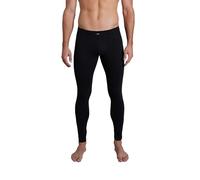 GÖTZBURG Herren Lange Unterhose, Baumwolle, Single Jersey, schwarz